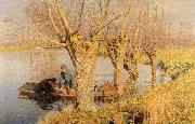 Emile Claus Bringing in the Nets France oil painting artist